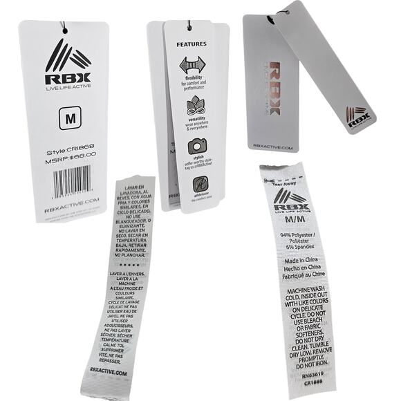 RBX Active Pullover Hoodie Women Medium Gray Kangaroo Pocket Long Sleeve Tie Dye - Picture 7 of 8